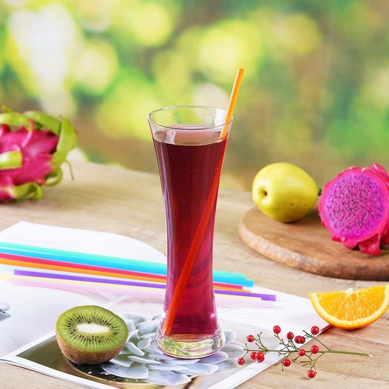 CVNDKN 300 Pcs Colorful Plastic Long Disposable Drinking Straws. (0.23''diameter and 10.2"long) - Image 5